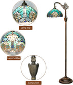Tiffany Floor Lamp Vintage Standing Stained Glass Light