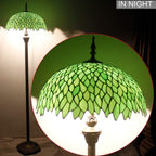 Tiffany Floor Lamp Wisteria Stained Glass Standing Reading