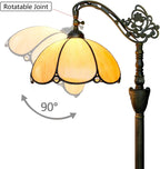 Tiffany Floor Lamp with Angle Adjustable Stained Glass