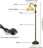 Tiffany Floor Lamp with Angle Adjustable Stained Glass