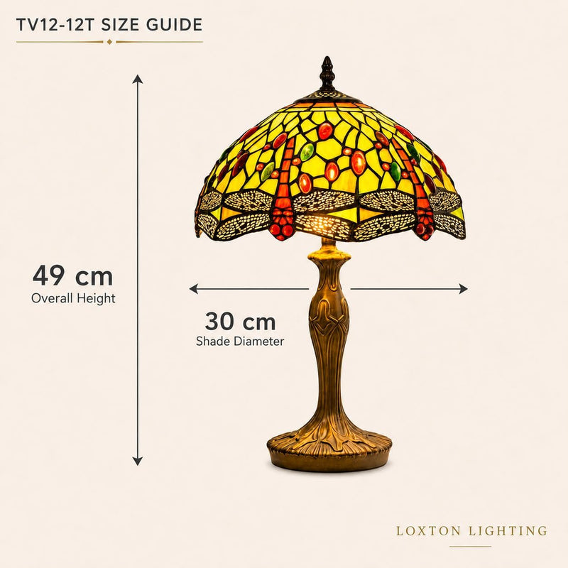 Tiffany Lamp 12 Inch Dragonfly