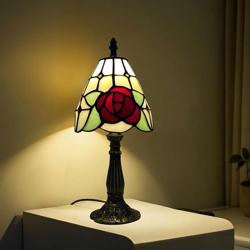 Tiffany Style Table Lamp 6.5" Sunflower Stained Glass