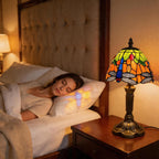 Tiffany Style Table Lamp 6.5" Sunflower Stained Glass