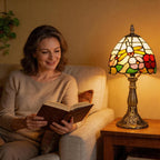 Tiffany Style Table Lamp 6.5" Sunflower Stained Glass