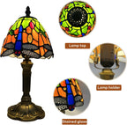 Tiffany Style Table Lamp 6.5" Sunflower Stained Glass