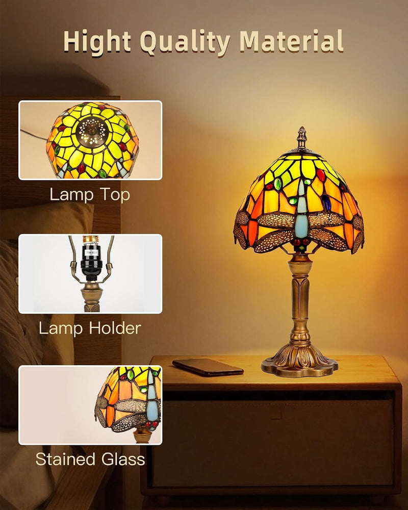 Tiffany Style Table Lamp 6.5" Sunflower Stained Glass