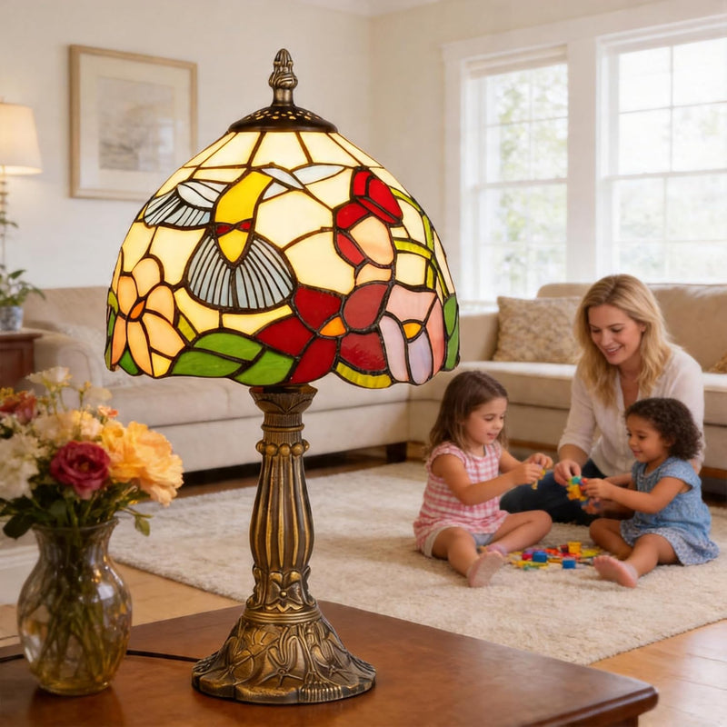 Tiffany Style Table Lamp 6.5" Sunflower Stained Glass