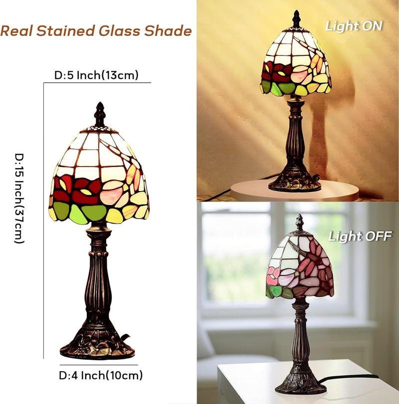 Tiffany Style Table Lamp 6.5" Sunflower Stained Glass