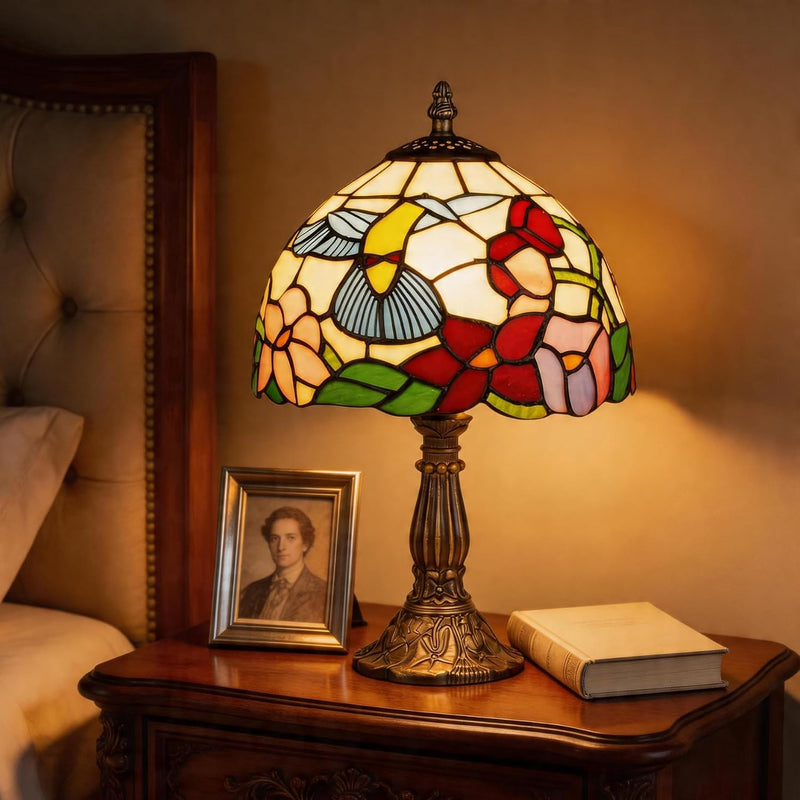Tiffany Style Table Lamp 6.5" Sunflower Stained Glass