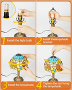Tiffany Style Table Lamp 6.5" Sunflower Stained Glass