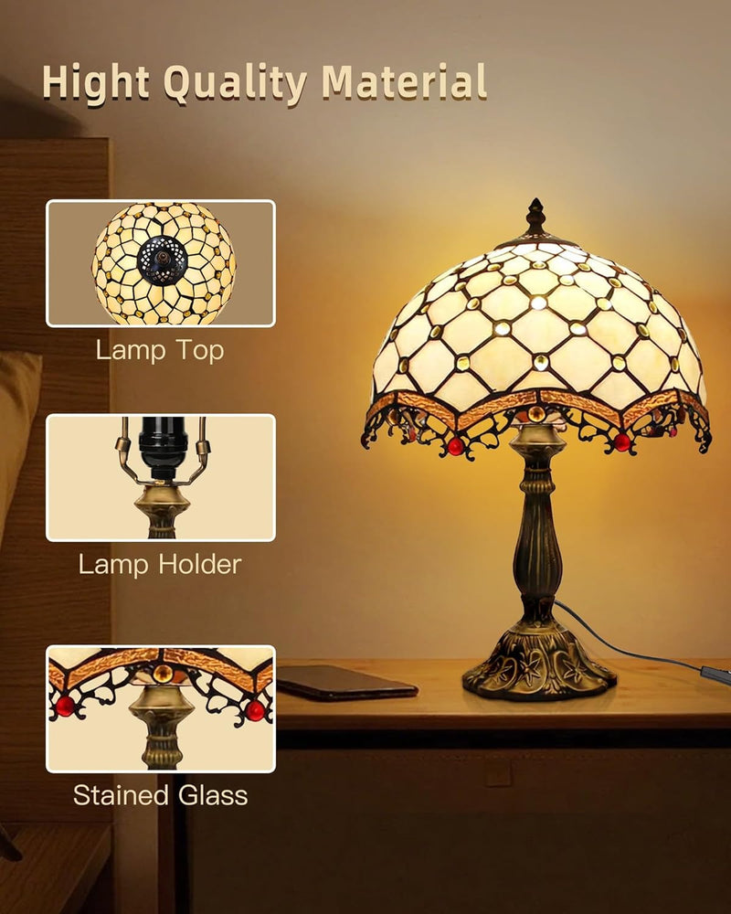 Tiffany Style Table Lamp 6.5" Sunflower Stained Glass