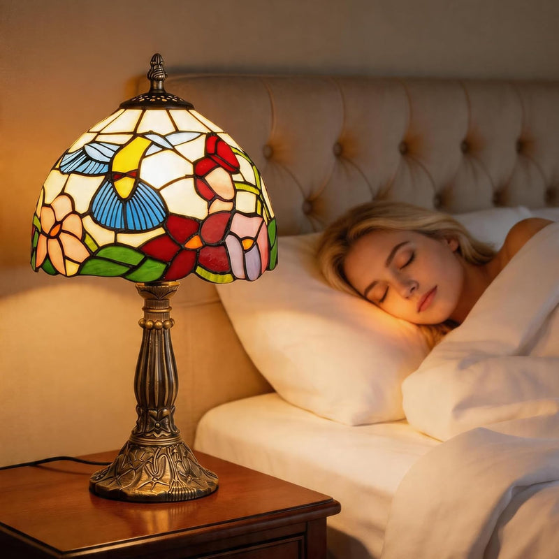 Tiffany Style Table Lamp 6.5" Sunflower Stained Glass