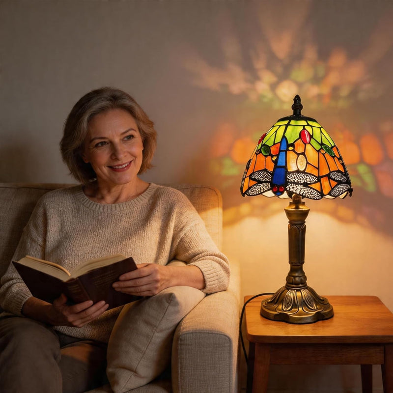 Tiffany Style Table Lamp 6.5" Sunflower Stained Glass