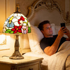 Tiffany Style Table Lamp 6.5" Sunflower Stained Glass