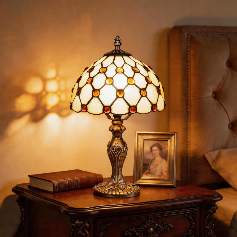 Tiffany Style Table Lamp 6.5" Sunflower Stained Glass