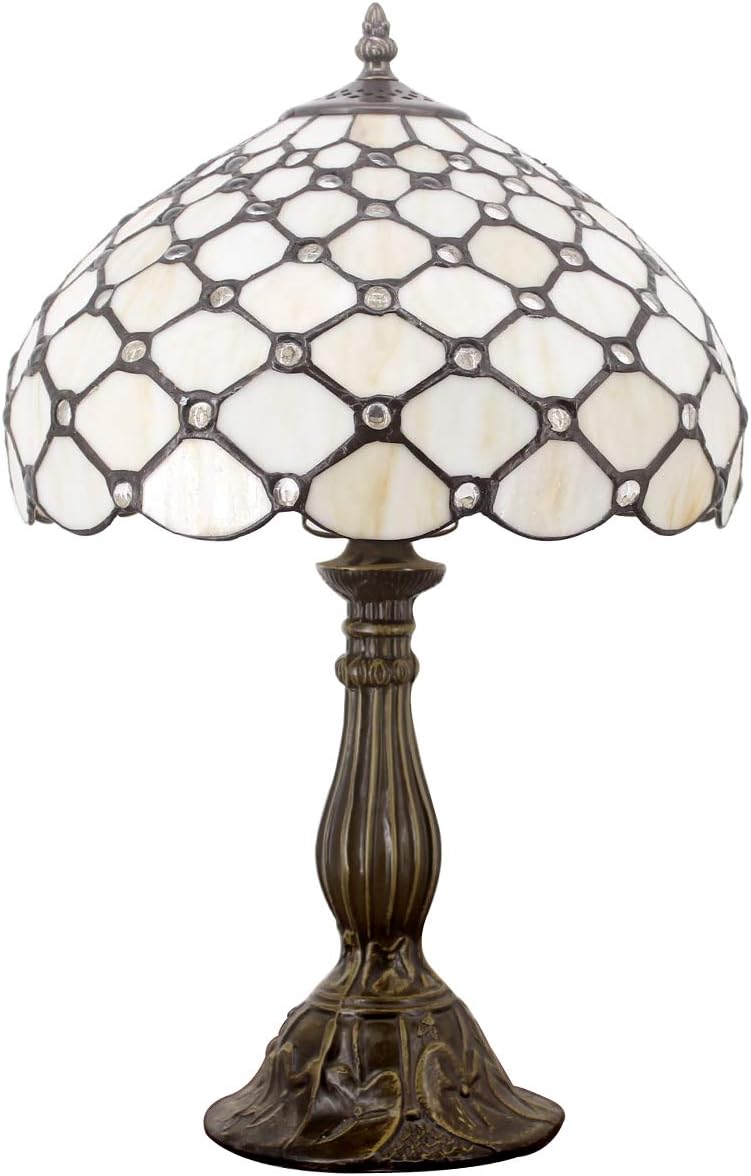 Tiffany Lamp Amber Stained Glass Bead Table Desk