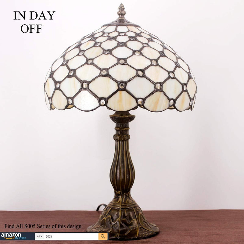 Tiffany Lamp Amber Stained Glass Bead Table Desk