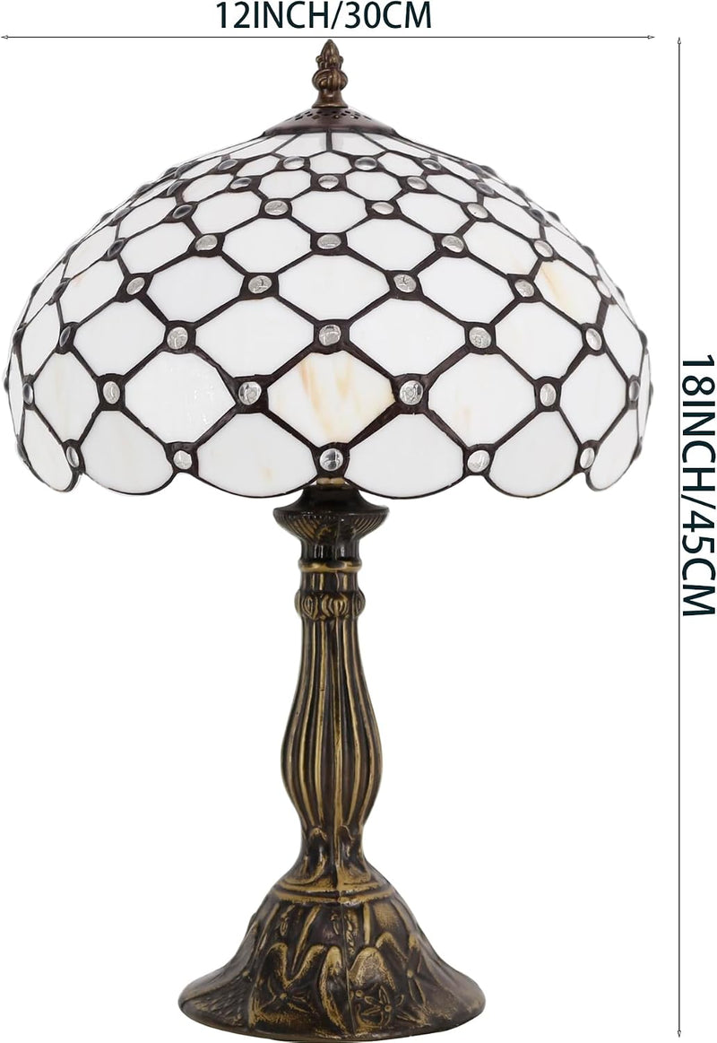 Tiffany Lamp Amber Stained Glass Bead Table Desk