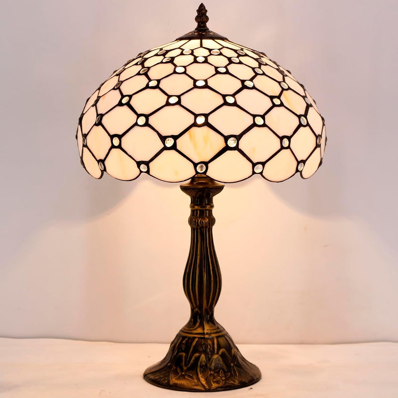 Tiffany Lamp Amber Stained Glass Bead Table Desk