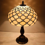 Tiffany Lamp Amber Stained Glass Bead Table Desk