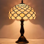 Tiffany Lamp Amber Stained Glass Bead Table Desk
