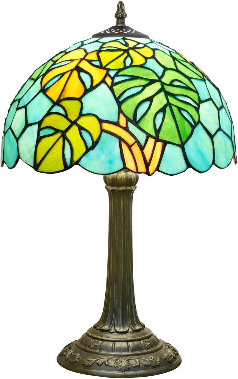 Tiffany Lamp Bat Style Stained Glass Table Vintage