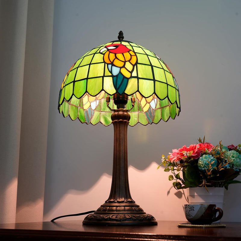 Tiffany Lamp Bat Style Stained Glass Table Vintage