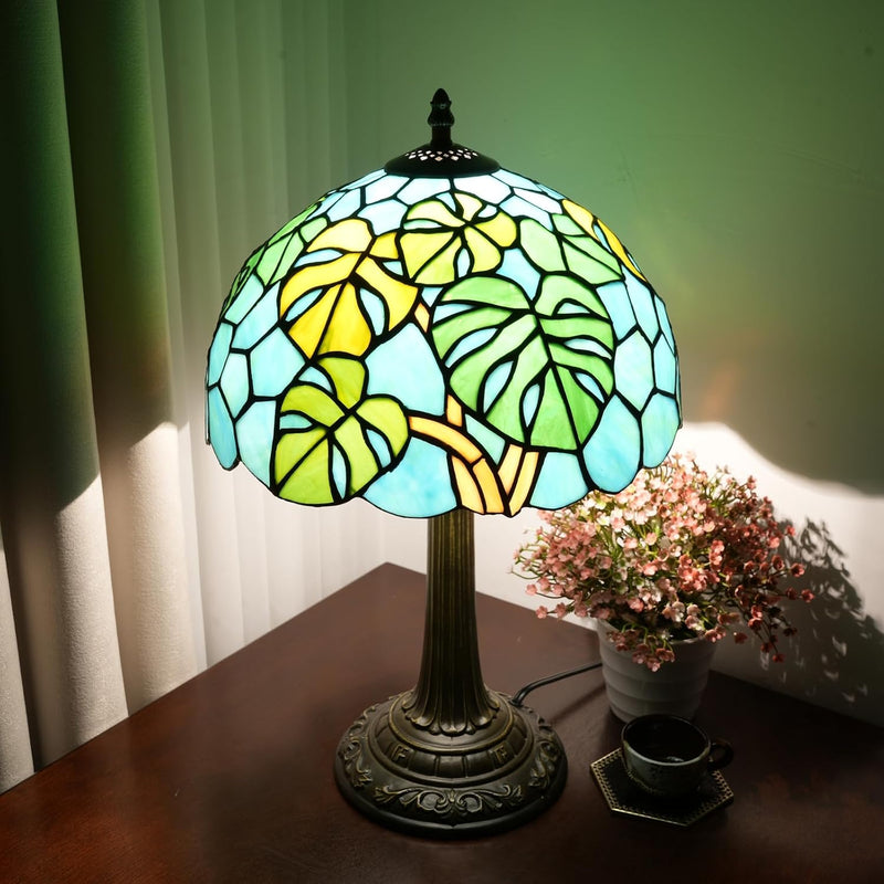 Tiffany Lamp Bat Style Stained Glass Table Vintage