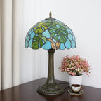 Tiffany Lamp Bat Style Stained Glass Table Vintage