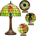 Tiffany Lamp Bat Style Stained Glass Table Vintage