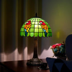 Tiffany Lamp Bat Style Stained Glass Table Vintage