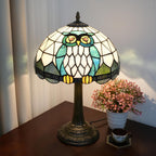 Tiffany Lamp Bat Style Stained Glass Table Vintage