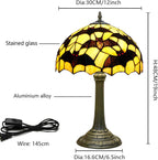 Tiffany Lamp Bat Style Stained Glass Table Vintage