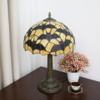 Tiffany Lamp Bat Style Stained Glass Table Vintage