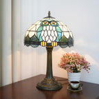 Tiffany Lamp Bat Style Stained Glass Table Vintage