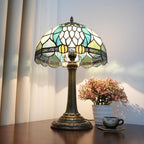Tiffany Lamp Bat Style Stained Glass Table Vintage