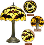 Tiffany Lamp Bat Style Stained Glass Table Vintage