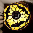 Tiffany Lamp Bat Style Stained Glass Table Vintage