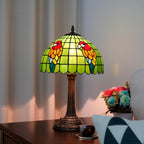 Tiffany Lamp Bat Style Stained Glass Table Vintage