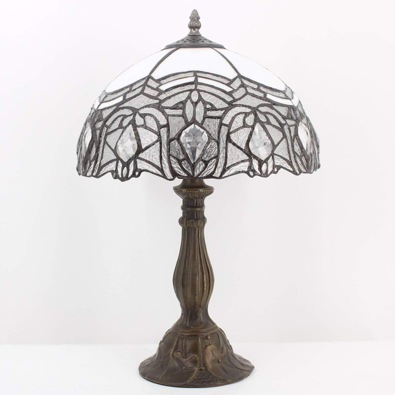 Tiffany Lamp Bent Stained Glass Bedside Table Reading