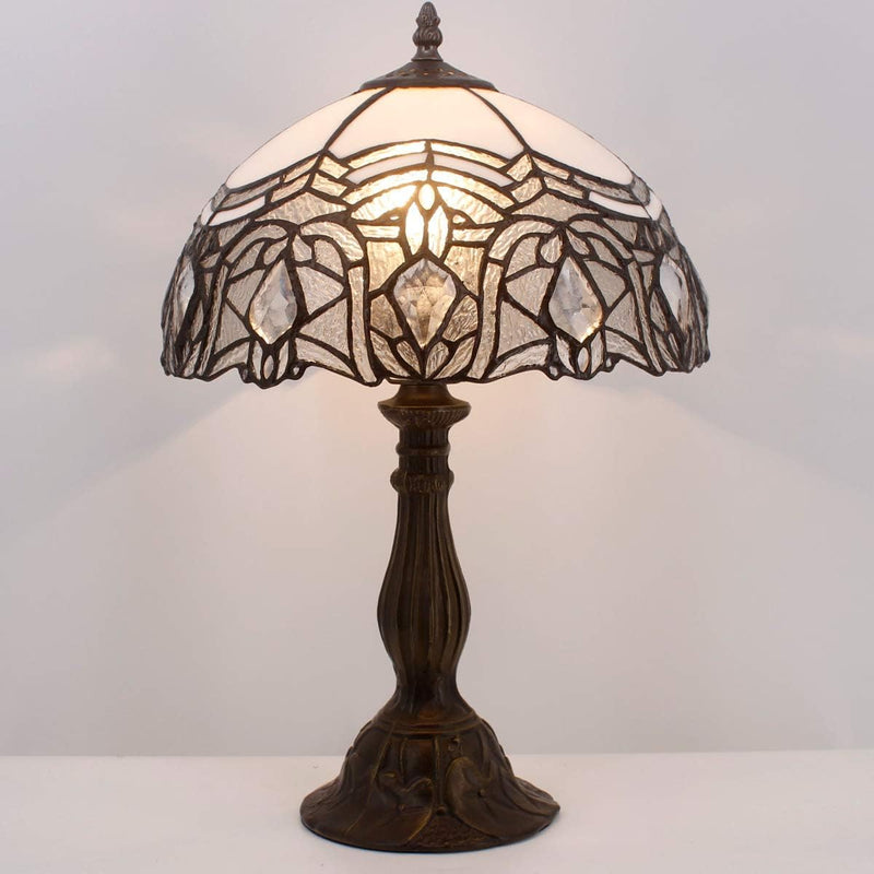 Tiffany Lamp Bent Stained Glass Bedside Table Reading