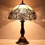 Tiffany Lamp Bent Stained Glass Bedside Table Reading