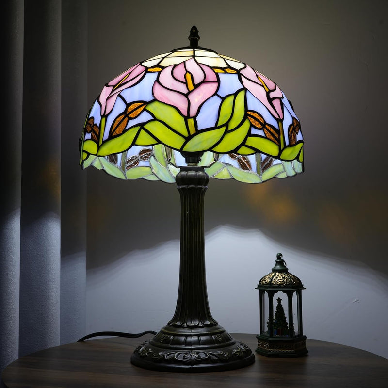 Tiffany Lamp Cute Calla Lily Flower Stained Glass