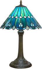 Tiffany Lamp Dragonfly Stained Glass Table 12x12x18 Inches