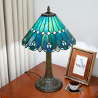 Tiffany Lamp Dragonfly Stained Glass Table 12x12x18 Inches
