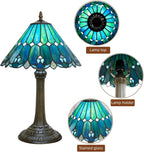 Tiffany Lamp Dragonfly Stained Glass Table 12x12x18 Inches