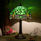 Tiffany Lamp Dragonfly Stained Glass Table 12x12x18 Inches