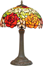 Tiffany Lamp Dragonfly Stained Glass Table 12x12x18 Inches