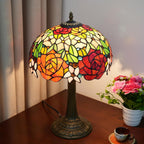 Tiffany Lamp Dragonfly Stained Glass Table 12x12x18 Inches