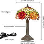 Tiffany Lamp Dragonfly Stained Glass Table 12x12x18 Inches